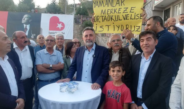 Başkan Sandal'a pankartlı istek: Yamanlara okul istiyoruz