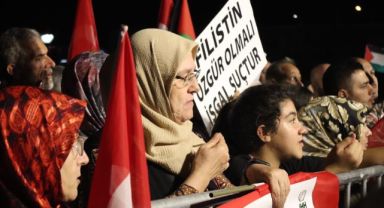 İzmir'de Filistin'e destek mitingi