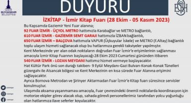 Kültürpark’tan Fuar İzmir’e geçici hat