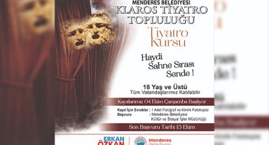 Menderes Belediyesi’nden ücretsiz tiyatro kursu