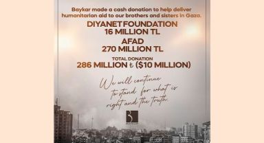 Baykar'dan Gazze'ye 286 Milyon liralık insani yardım
