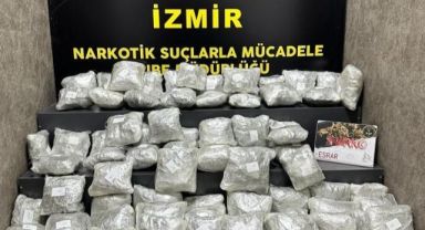 İzmir’de bir kargo firmasında yaklaşık 40 kg esrar ele geçirildi