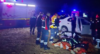 Mardin'de kontrolden çıkan otomobil takla attı: 5 yaralı