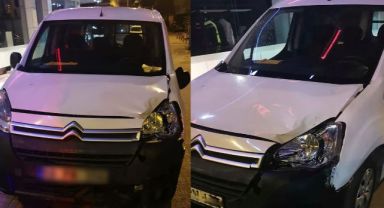 Polise çarpıp kaçan sürücü yakalandı