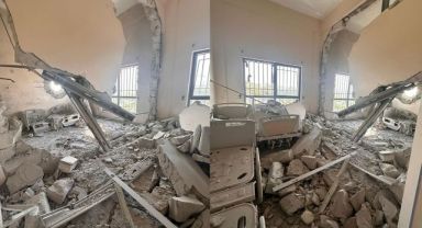Türkiye-Filistin Dostluk Hastanesi İsrail saldırısında büyük hasar aldı