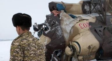 Kırgızistan’da askeri helikopter düştü: 1 ölü, 8 yaralı
