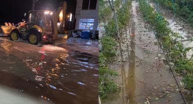 Hatay’da caddeler göle döndü, seralar su altında kaldı
