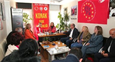 Konak Adayı Mutlu'dan İzmir Ticaret Borsası ziyareti