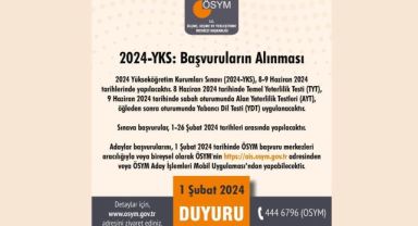 YKS başvuruları başladı