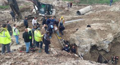 Hızlı tren çalışmasında göçük altında kalan 2 işçi hayatını kaybetti
