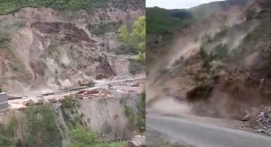 Gümüşhane’de heyelan meydana geldi