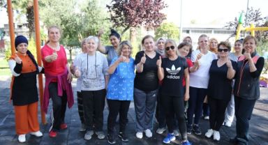 Konaklılar güne açık havada sporla başladı