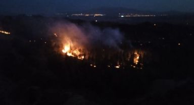 Denizli’de yangınla mücadele 21 saattir devam ediyor