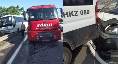 İki kaza yan yana: 8 araç kazaya karıştı, 19 yaralı