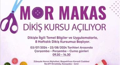 Kadınlar Mor Makas ile dikiş öğrenecek