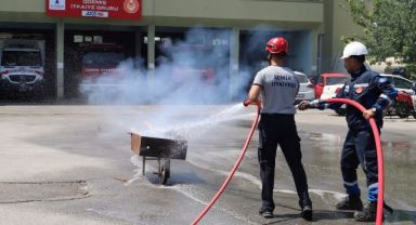 Ödemiş'te yangında ilk müdahale için hazırlıklar gözden geçirildi
