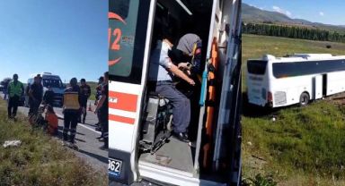 Sivas’ta yolcu otobüsü yoldan çıktı: 8 yaralı