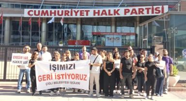 Çiğli’de işten atılan işçiler Genel Merkez’e gitti!
