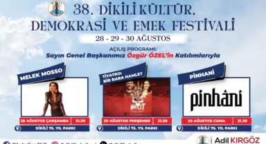38. Dikili Kültür, Demokrasi ve Emek Festivali başlıyor