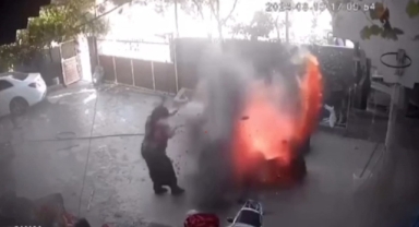 Beton bomba gibi patladı