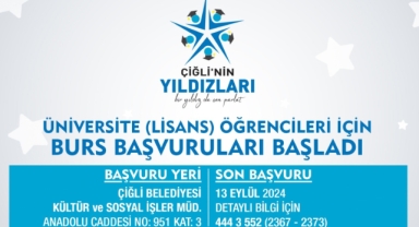 Çiğli’de Üniversite Burs Başvuruları başladı