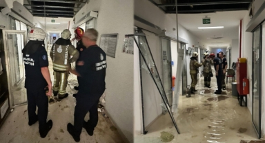Hastanenin yeni doğan ünitesinde tavan çöktü