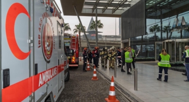İzmir’in gökdelenler bölgesinde yangın tatbikatı