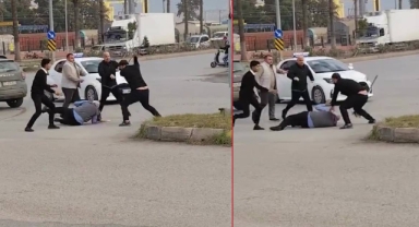 Trafikte çıkan tartışmada, süpürgeyi kavga ettiği adamın üzerinde kırdı!