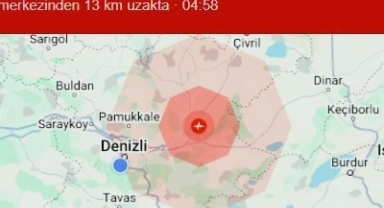 Denizli'de 3.9 şiddetinde deprem