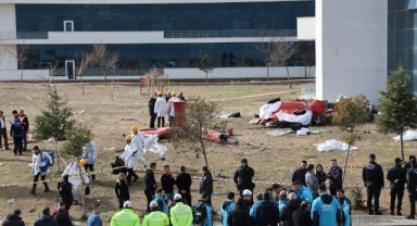 Helikopter hastaneye çarpmıştı... Facia anı taksi kamerasına yansıdı