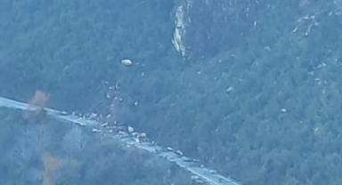 Köşk Ödemiş karayolunda heyelan