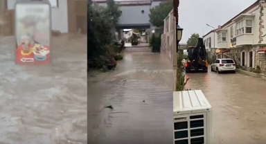 Yollar bir anda göle döndü... Venedik değil, Çeşme