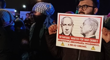 Polonya'da Netanyahu protestosu