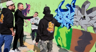 Buca’da grafiti sanatçılarından görsel şölen