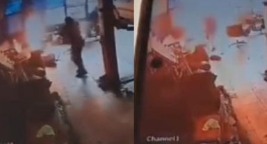 Sobaya benzin döktü, faciadan son anda kurtuldu!
