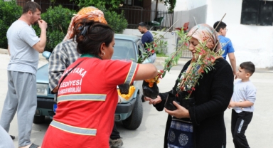Karşıyaka Belediyesi’nden Sancaklı’da fidan dayanışması