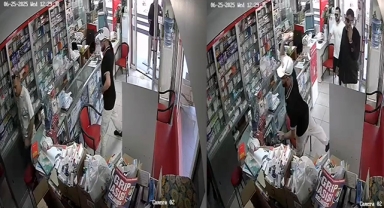İzmir'de eczaneye yumurtalı saldırı