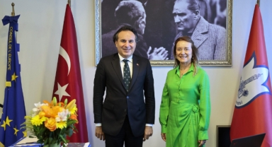 Kaymakam Görgülüarslan'dan Başkan Mutlu'ya veda ziyareti
