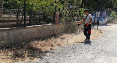 Menderes Belediyesi’nden ot temizliği