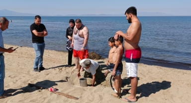 Pamucak Sahili’nde sürpriz misafir