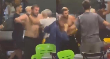 Esnaf birbirine girdi... Sandalyeler havada uçuştu!