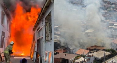 Hurdalıkta başladı evler küle döndü... Konak'ta korkutan yangın