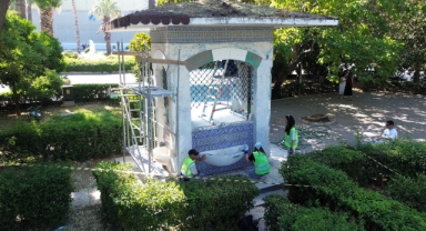 Kültürpark’ın tarihi çeşmesi 94’üncü İEF’ye hazır