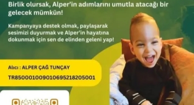 Minik Alper için umut kampanyası başladı