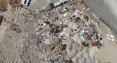 Seferihisar'da drone destekli kaçak hafriyat denetimi