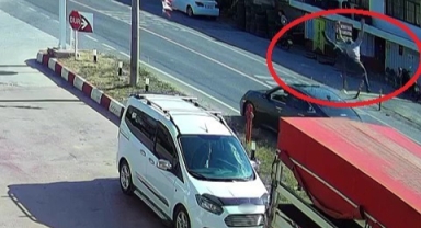 Alkollü sürücünün çarptığı yayayı zıplaması kurtardı!