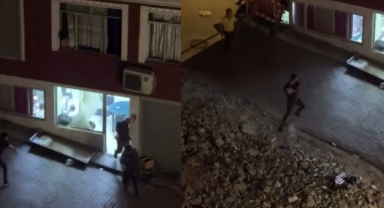 Kahvehanede çıkan tartışma dışarıya taştı: Taşla camı çerçeveyi indirdi!