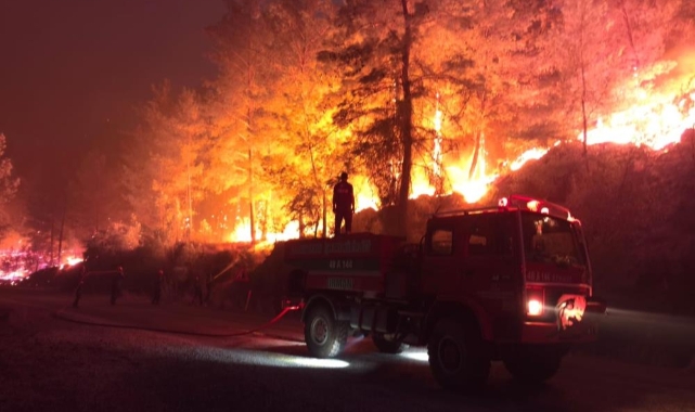 Muğla’da alevli gece: 7 ayrı orman yangınından 4’ü söndürüldü 3’ü devam ediyor