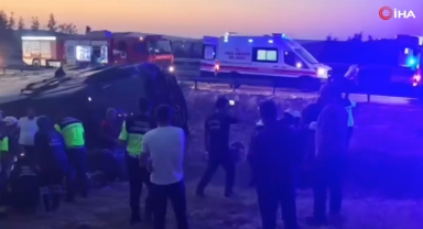 Şanlıurfa'da yolcu otobüsü devrildi: Çok sayıda yaralı var!