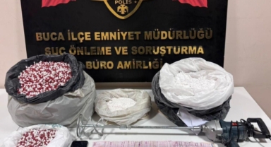 İzmir'de uyuşturucu imalatçısı polise yakalandı